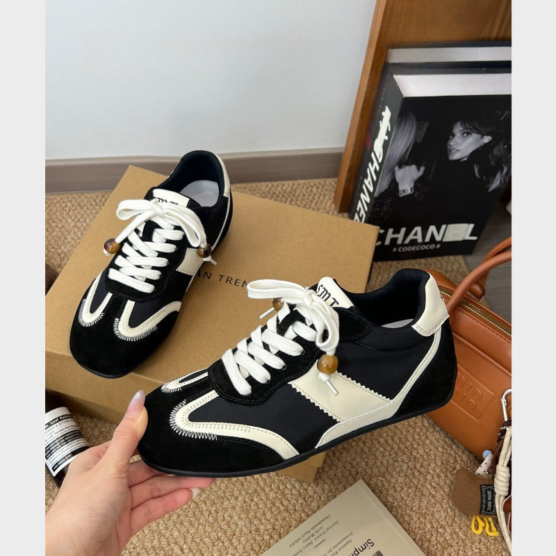 Damen modische Sneakers mit samtweichem Obermaterial und einzigartigem Design EB