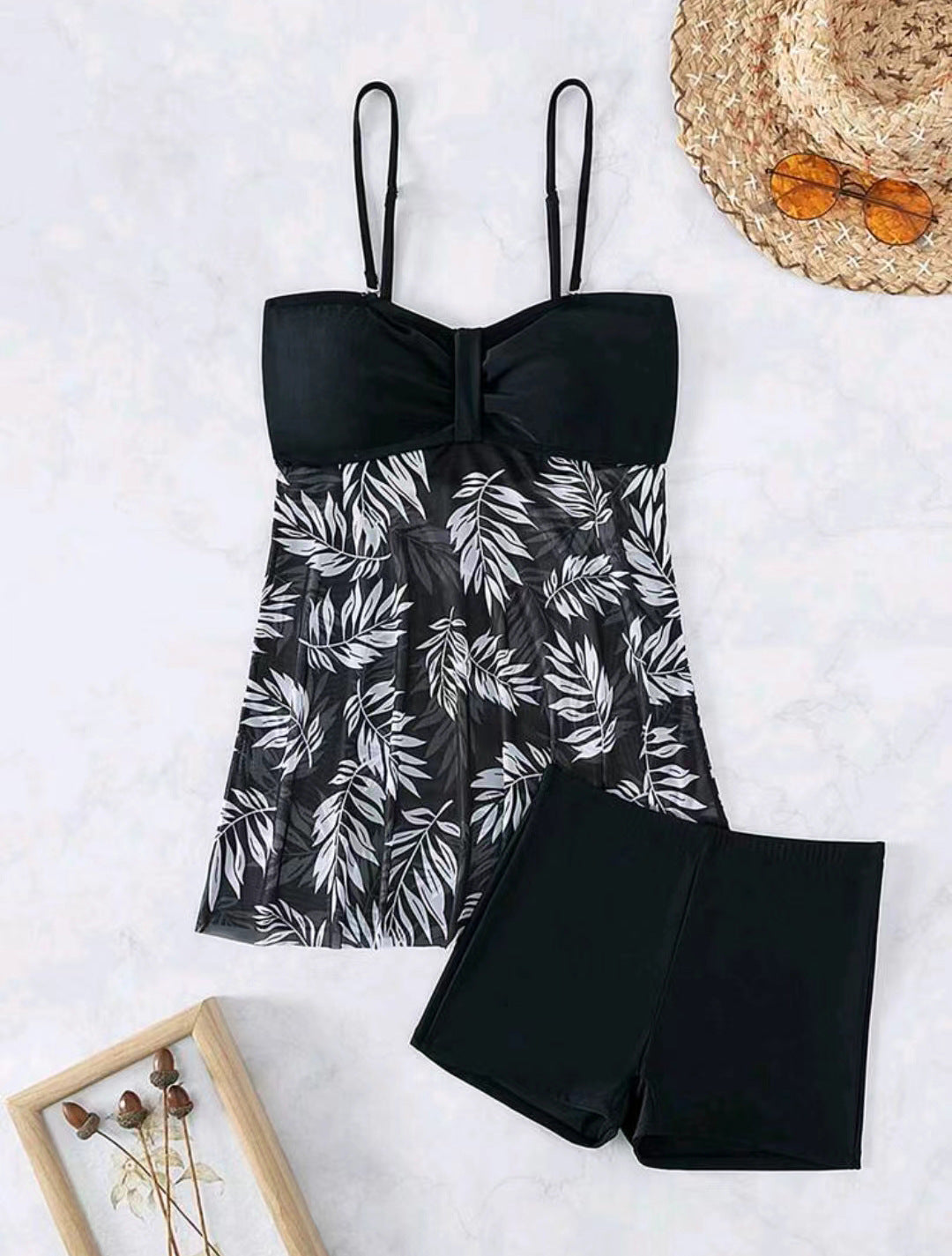 Damen Tankini-Set mit floralen Elementen EB
