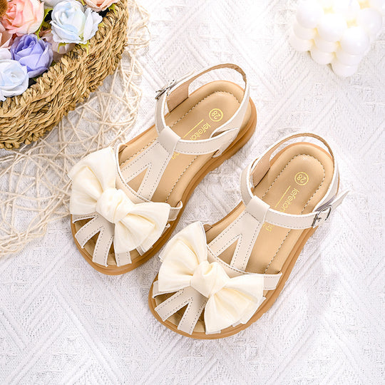 Mädchen Sandalen mit komfortablen Riemchen und großzügiger Schleifenapplikation EB