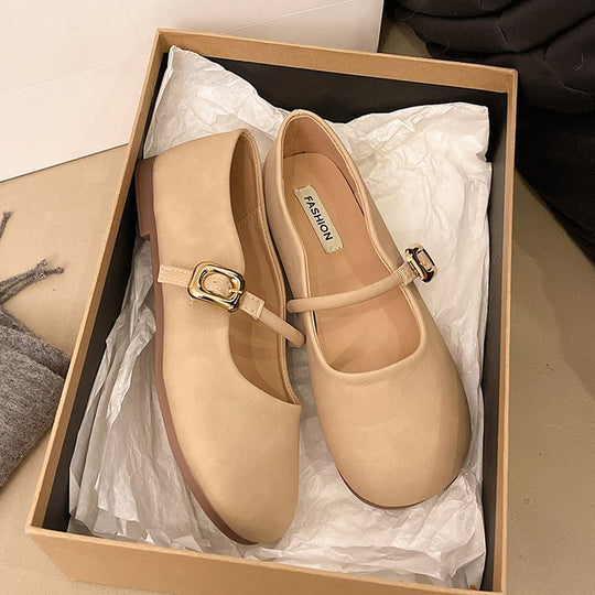 Damen Ballerinas mit dekorativem Riemchen und eleganter Schnalle EB