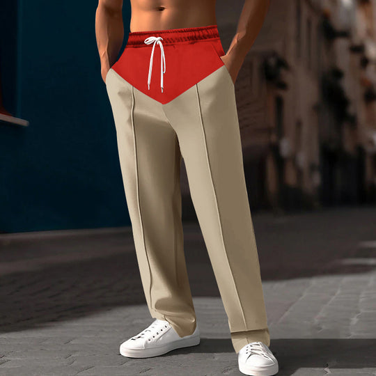 Herren Sportliche Freizeithose mit elastischem Bund und seitlichen Kontrasteinsätzen EB