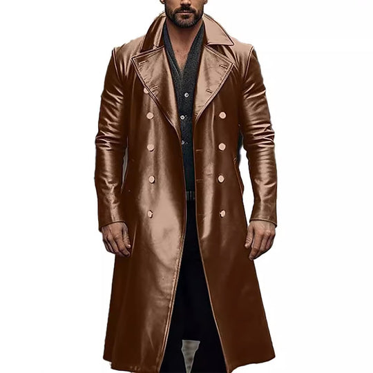 Herren eleganter übergroßer Trenchcoat aus hochwertigem Material EB