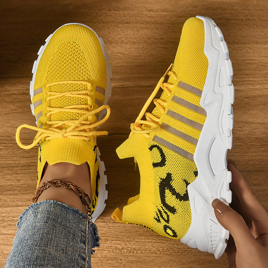 Damen Sportliche Laufsohlen Sneakers mit atmungsaktivem Obermaterial EB