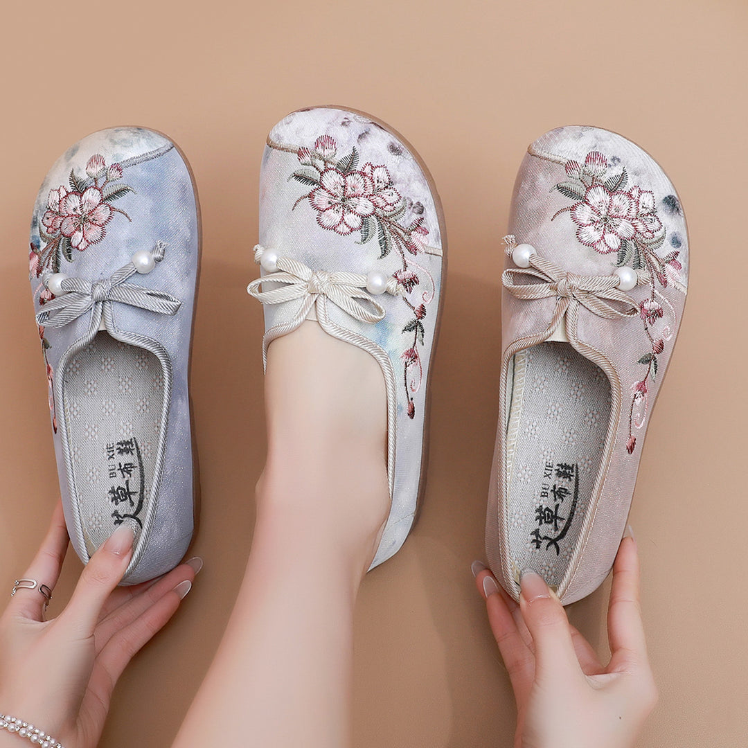 Damen Blumenausgestattete Ballerinas EB