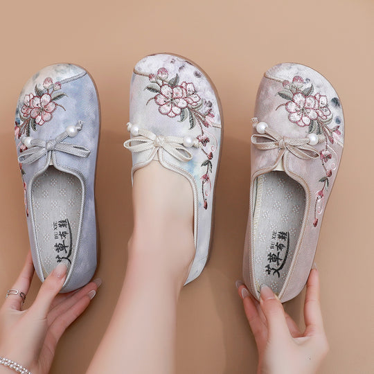 Damen Blumenausgestattete Ballerinas EB