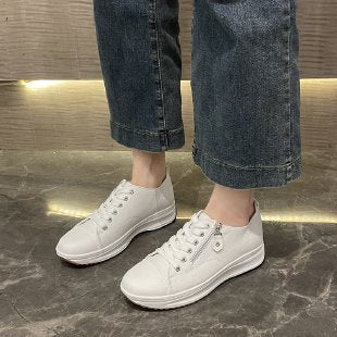 Damen modische Sneakers mit praktischem Reißverschluss und atmungsaktivem Obermaterial EB