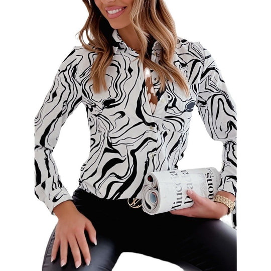 Damen Bluse mit filigranem Paisleymuster und eleganter Knopfleiste EB