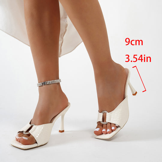 Damen Edle Slingback-Heels aus Glattleder EB
