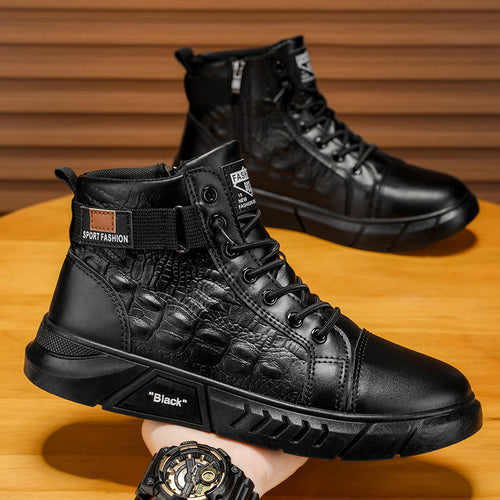 Damen Modische Winterstiefel mit robustem Zipper und strukturiertem Obermaterial EB