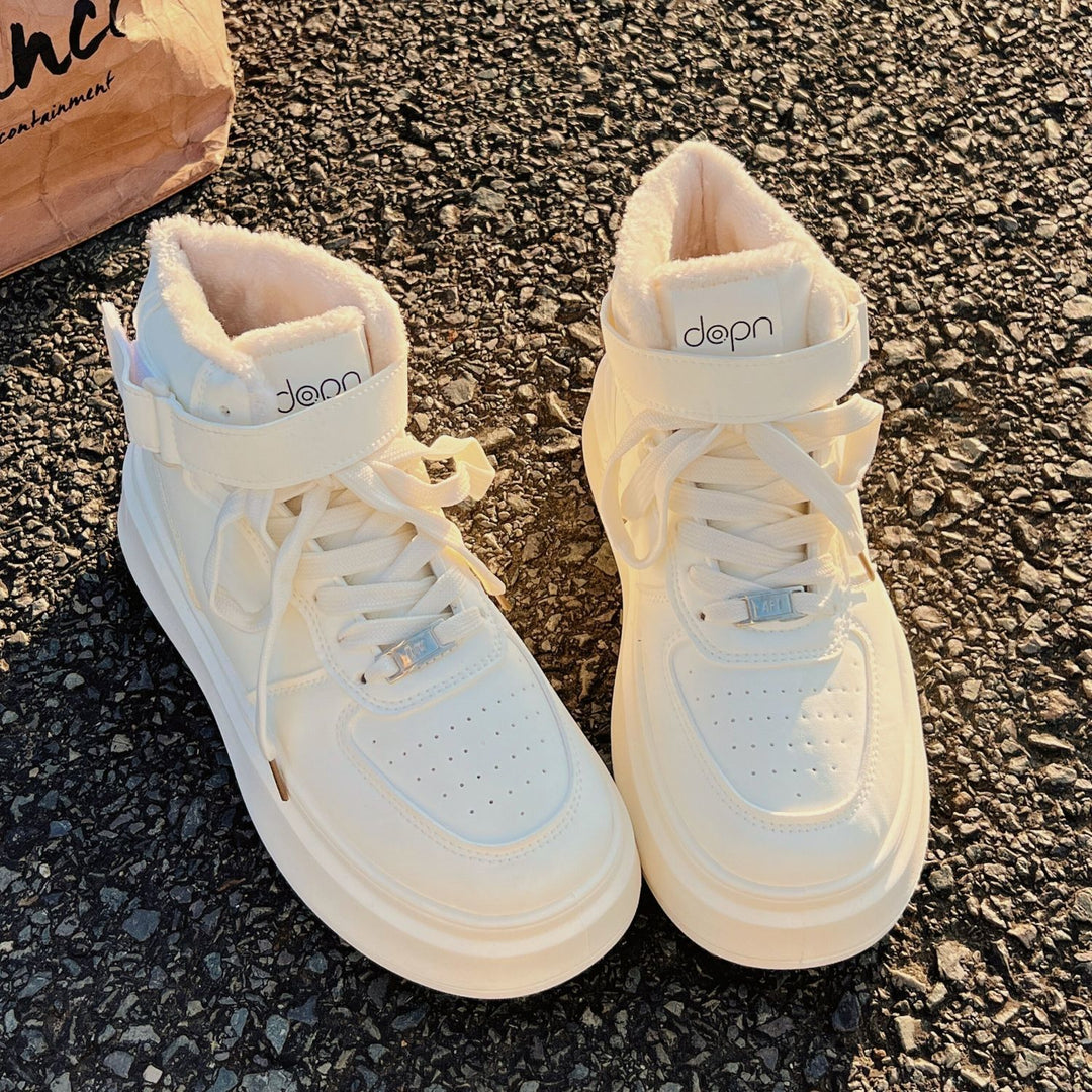 Damen Hohe Winter-Sneaker mit warmem Innenfutter und praktischem Klettverschluss EB