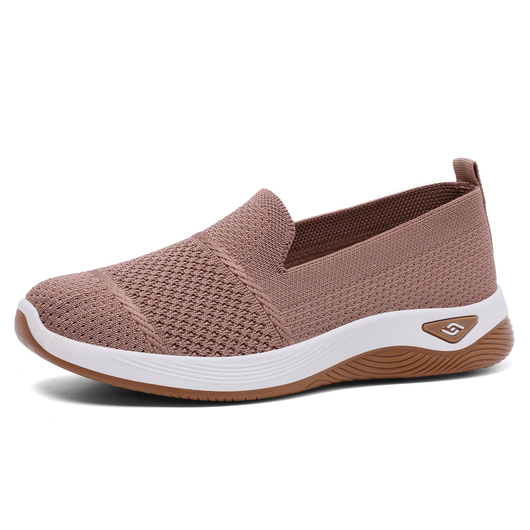 Damen Atmungsaktive Slip-On Freizeitschuhe mit flexibler Sohle EB