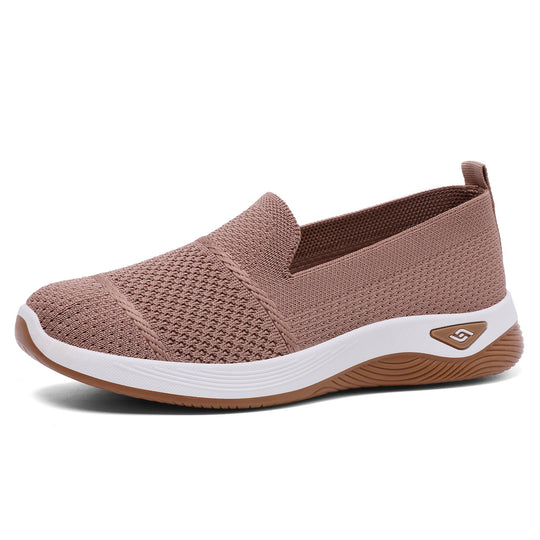 Damen Atmungsaktive Slip-On Freizeitschuhe mit flexibler Sohle EB