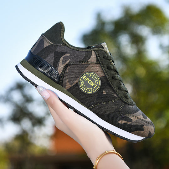 Damen Sportliche Sneakers mit Camouflage-Muster und dämpfender Sohle EB