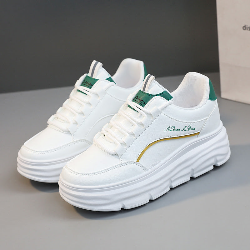 Damen modische Sneakers mit komfortablem Plateau und flexibler Sohle EB