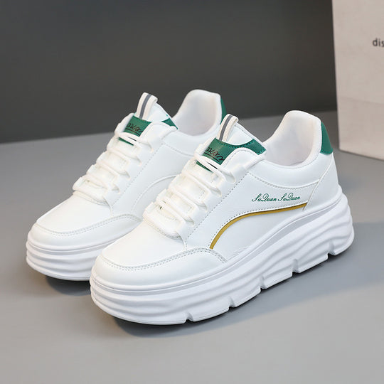 Damen modische Sneakers mit komfortablem Plateau und flexibler Sohle EB