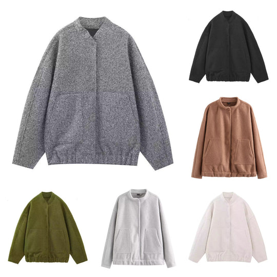 Damen Fleece-Jacke mit praktischen Taschen und elastischem Bund EB