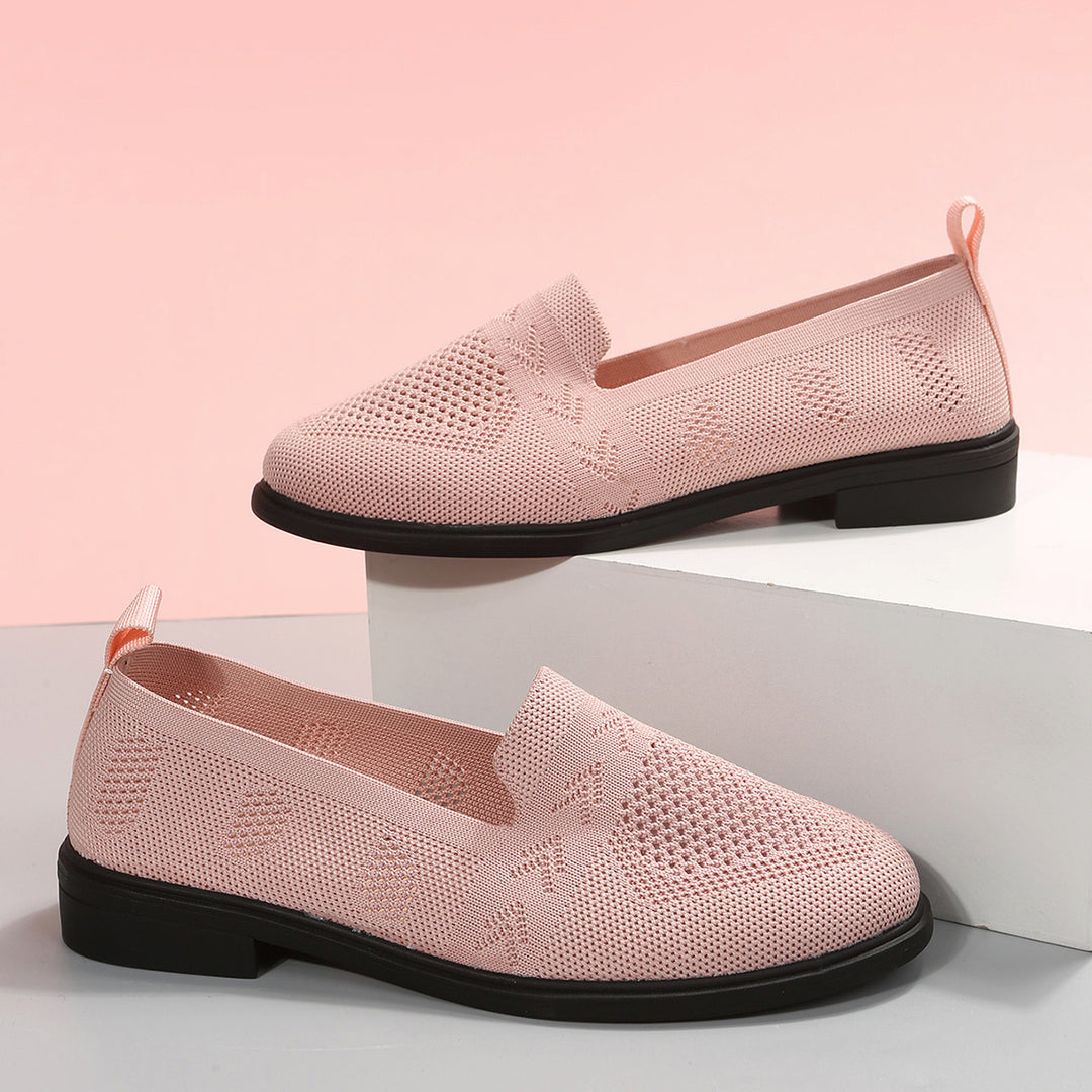 Damen luftige Slip-On Sneakers mit atmungsaktivem Netzmaterial EB