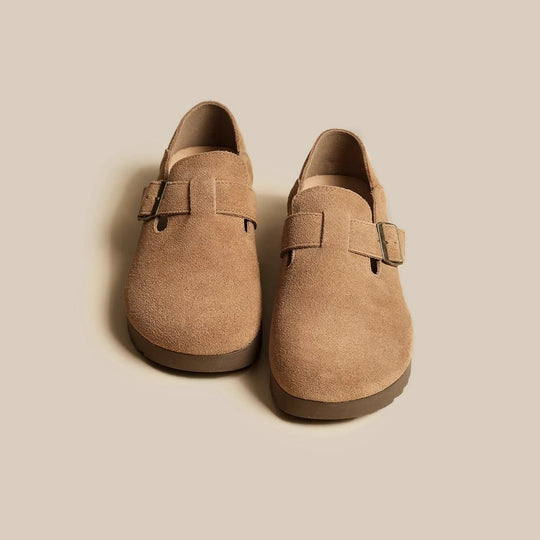 Damen Komfortable Clogs mit modischem Schnallenverschluss EB