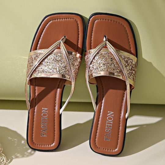 Damen Glitzernde Sandalen EB