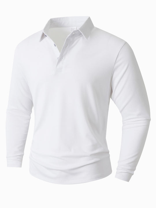 Herren Langarm Poloshirt mit modernem Schnitt EB