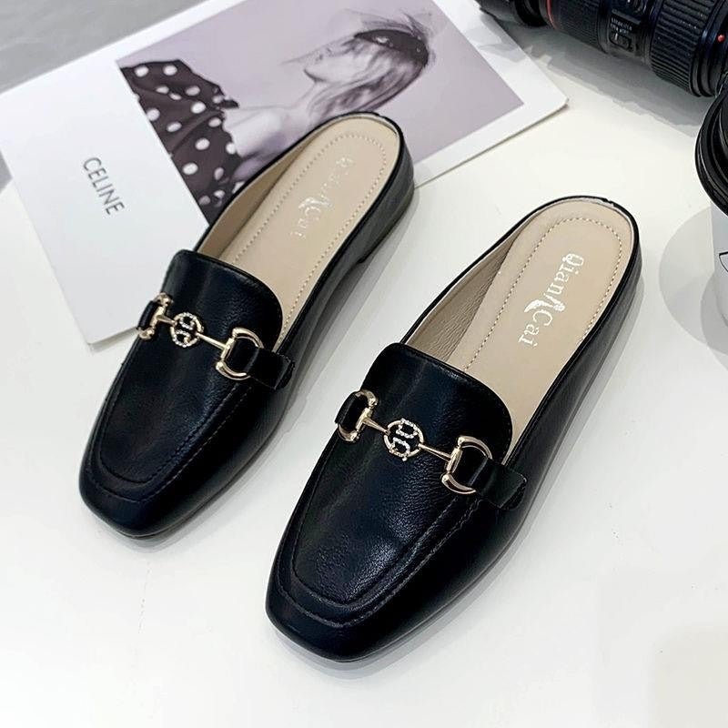 Damen Elegante Mokassins mit modischem Ketten-Detail EB