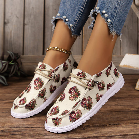 Damen Freizeit-Sneaker mit floralem Design und atmungsaktiver Oberfläche EB