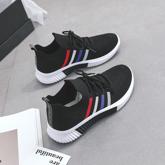 Damen Sportliche Sneaker mit atmungsaktiver Mesh-Oberfläche und dämpfender Laufsohle EB