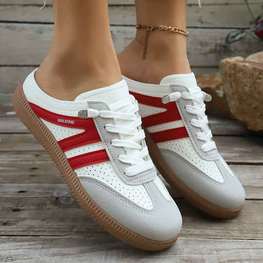 Damen Retro-Sneaker mit Gumsohle und gepolsterter Innensohle EB