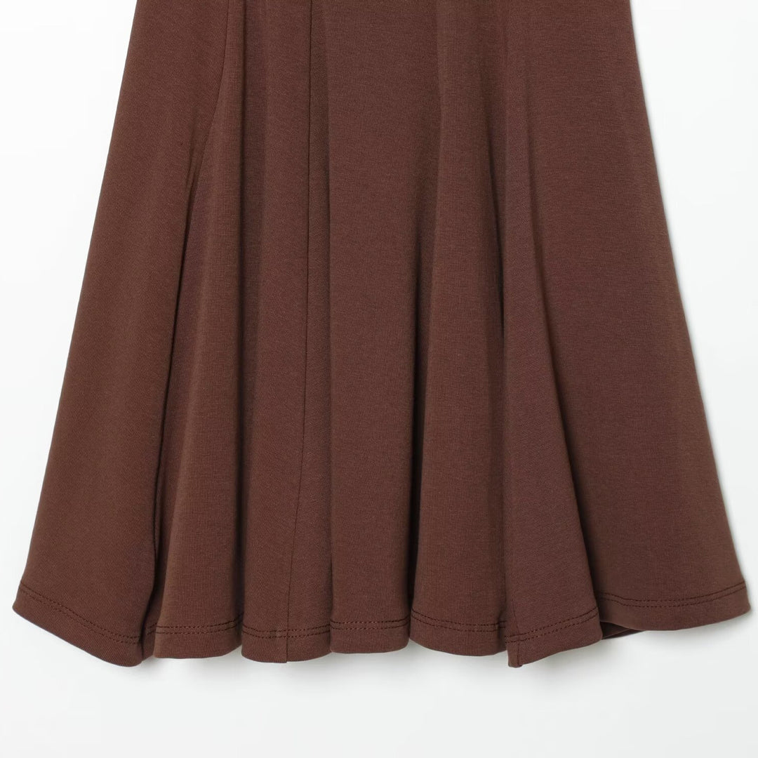 Damen luftiges Spaghettiträgerkleid mit schwingendem Rock EB