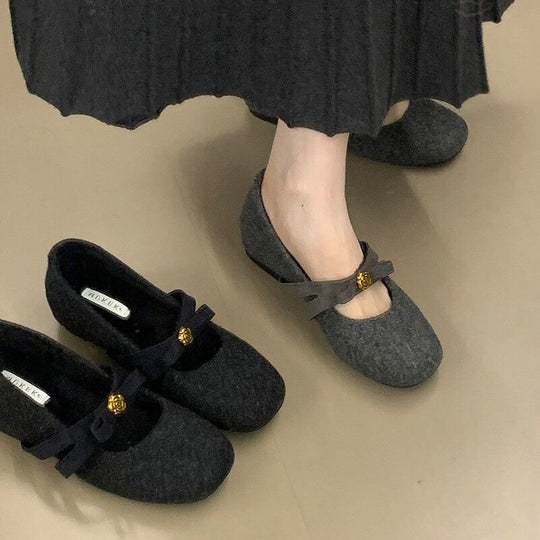 Damen Ballerinas mit modischem Schleifen-Applikation und bequemem Fußbett EB