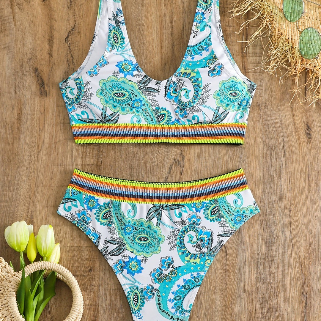 Damen Bikini-Set mit modischem Ethno-Design EB
