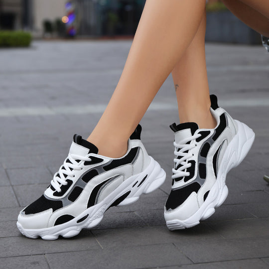 Damen Freizeit Sneakers mit atmungsaktiver Obermaterialstruktur und stoßdämpfender Sohle EB
