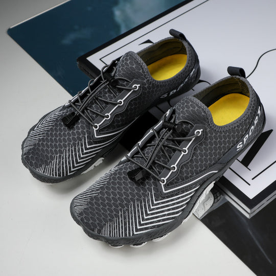 Damen Sportliche Aquaschuhe mit hoch atmungsaktivem Obermaterial und elastischer Schnürung EB