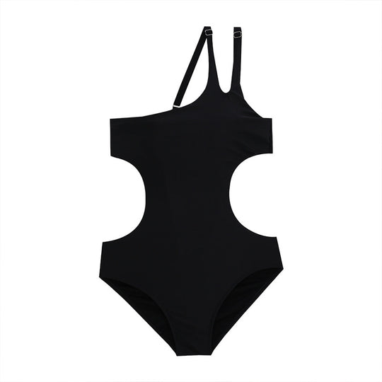 Damen Einteiliger Badeanzug mit asymmetrischem Schnitt und tiefen Cut-Outs EB