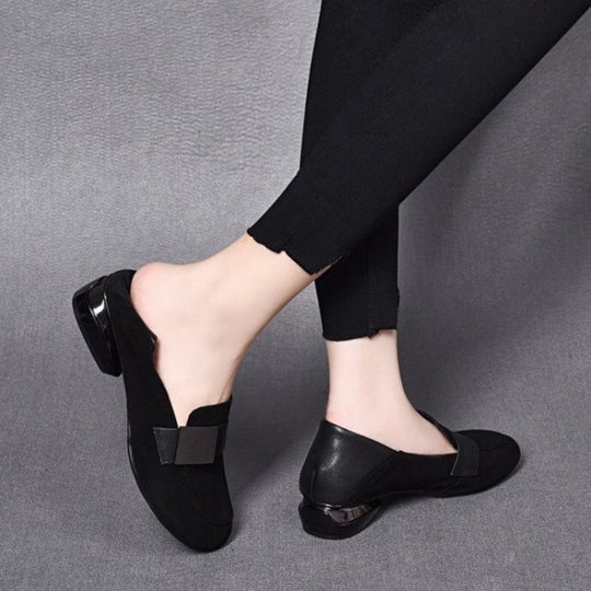 Damen Komfortable und stilvolle Ballerinas mit modischem Riemen EB