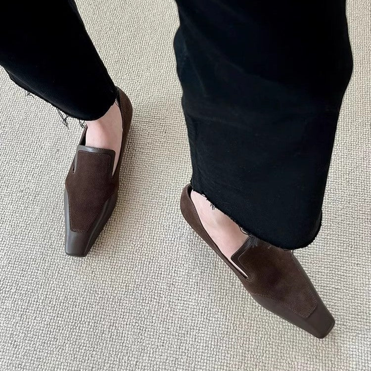 Damen edle Leder Loafers EB