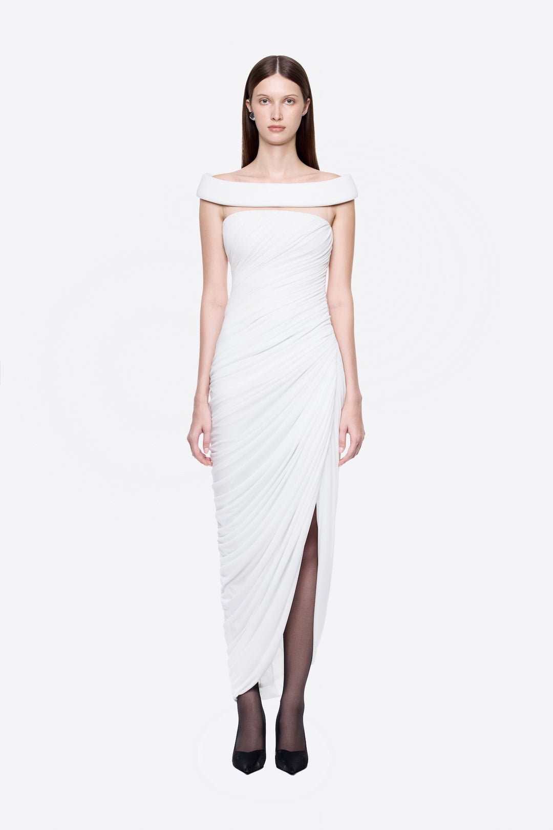 Damen Elegantes Abendkleid mit Off-Schulter-Design und raffiniertem Drapé EB