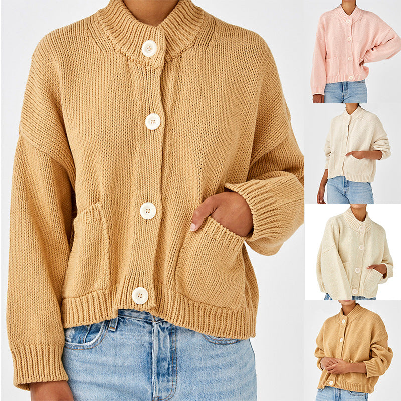 Damen Strickjacke im lässigen Schnitt mit Knopfdetails EB