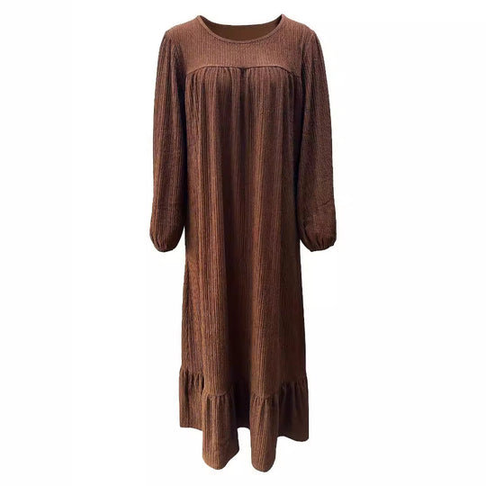 Damen Maxikleid mit waagerechtem Faltenwurf EB