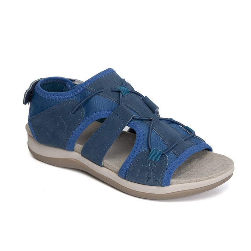 Damen  bequeme Outdoor-Sandalen mit Schnellzugsystem gepolstertem Fußbett und geschlossener Fersenpartie EB