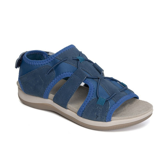 Damen  bequeme Outdoor-Sandalen mit Schnellzugsystem gepolstertem Fußbett und geschlossener Fersenpartie EB