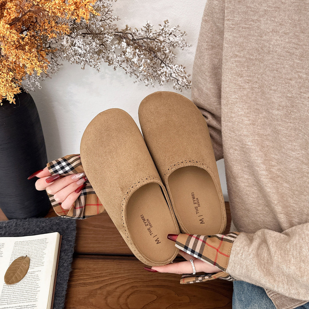 Damen Komfortable Filzclogs mit exquisitem Innenfutter EB