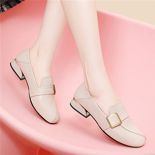 Damen Elegante und komfortable Mokkassins mit modischem Schnallen-Detail EB