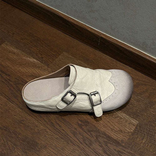 Damen Komfortable Clogs mit modischem Schnallen-Design EB