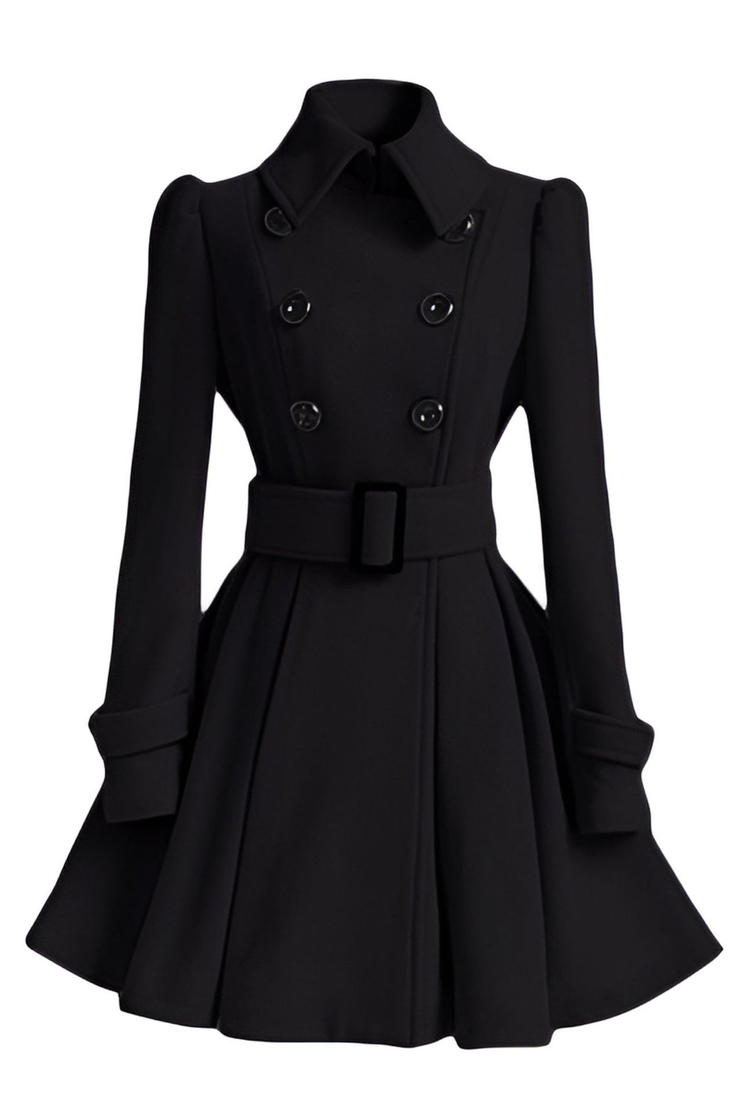 Damen eleganter Trenchcoat mit tailliertem Schnitt und dekorativen Knöpfen EB