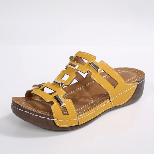 Damen Komfortable Sandalen mit modernem Riemendesign und rutschfester Sohle EB