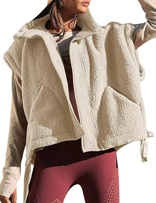 Damen Modische Fleece-Weste EB