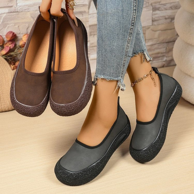 Damen bequeme Slip-On Schuhe mit rutschfester Sohle EB