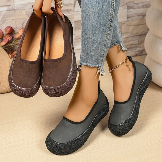 Damen bequeme Slip-On Schuhe mit rutschfester Sohle EB