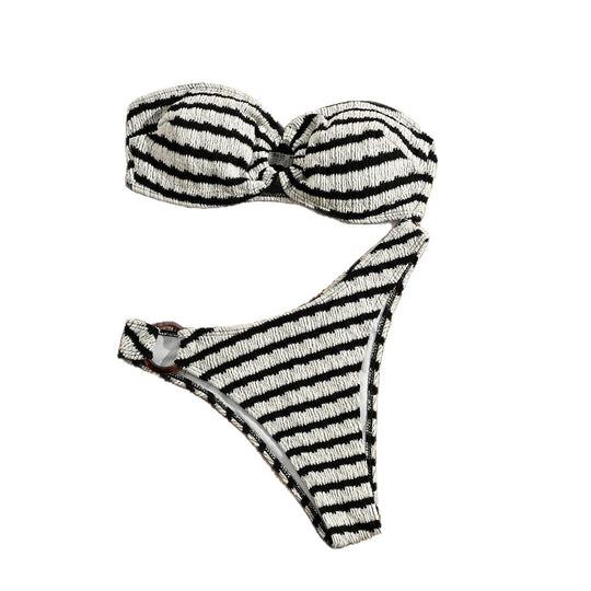 Damen Bandeau-Bikini mit strukturiertem Design EB